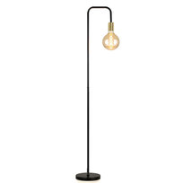 NETTLIFE Vintage lampa podłogowa do salonu Lampa podłogowa z czarnego złota z włącznikiem nożnym Metalowa lampa przemysłowa Designerska lampa podłogowa Lampa do salonu (bez żarówek)