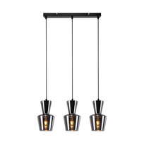 NETTLIFE Vintage Smoky Gray Glass Dining Table Lamp wisząca E27 do salonu lub kuchni