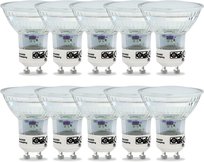 NETTLIFE Zestaw 10 ciepłych białych żarówek LED GU10 4W - PAR16 Wpuszczany reflektor punktowy 120° Kąt świecenia 3000K Oświetlenie