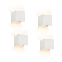 NETTLIFE Zestaw 4 kinkietów LED Ext, ciepła biel IP65, do domu, sypialni, korytarza, klatki schodowej