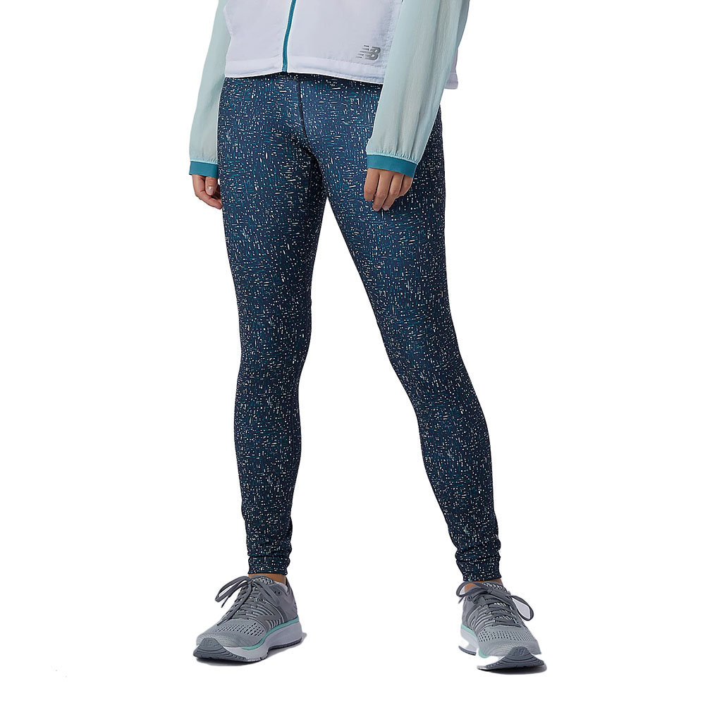 Legginsy New Balance Printed Impact Run Tight M Granatowe