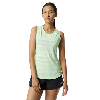 New Balance Q Speed Jacquard Tank Wt13276Vsg Damski T-Shirt Zielony - New Balance