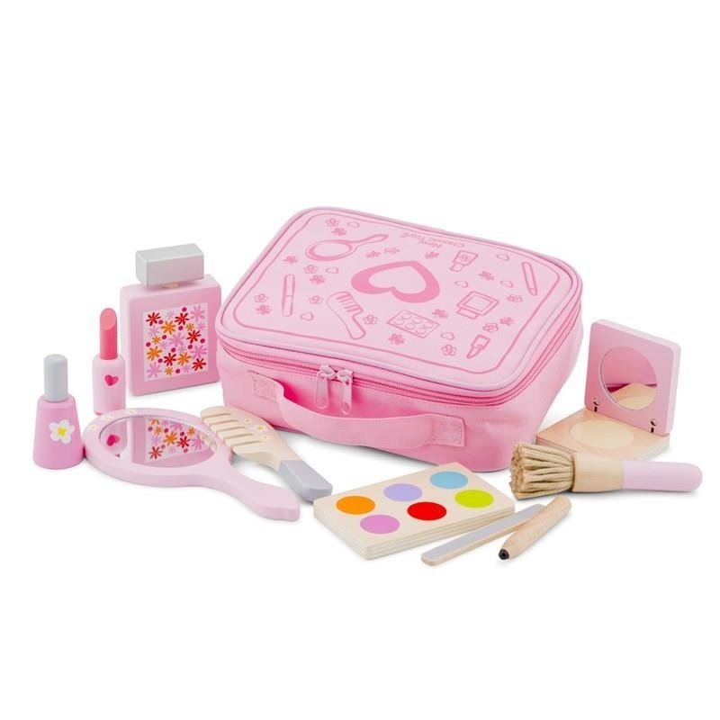 New Classic Toys - Drewniany zestaw do makijażu w kosmetyczce