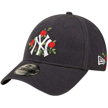 New Era 9FORTY New York Yankees Flower MLB Cap 60298809, Mężczyzna, Czapka z daszkiem, Granatowy - New Era