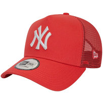 New Era League Essentials Trucker New York Yankees Cap 60435246, Kobieta/Mężczyzna, Czapka z daszkiem, Czerwony New Era