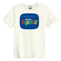 New Order: New Order - Live From Republic Amplified Vintage White Small T Shirt 