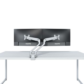 NewStar Ruchomy uchwyt biurkowy na 2 monitory 10-32", 47 cm, srebrny - Newstar