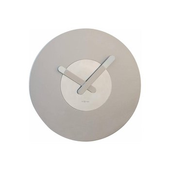NEXTIME Zegar ścienny In Touch, srebrny, 39,5x3,7 cm - Nextime