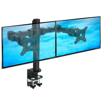 NF12 – Solidny biurkowy uchwyt do dwóch monitorów 2x LCD, LED 10″-30″ Regulacja 3D - Ergosolid