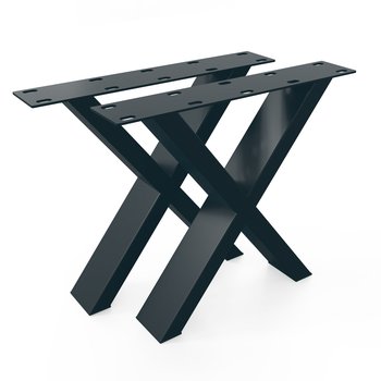 NG006XA 36x40 - Nogi do stołu biurka rama stelaż Loftowe stalowe w kształcie litery X – 2szt.Antracyt - Inny producent