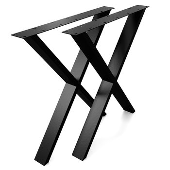 NG008XB 86x80 - Nogi do stołu biurka rama stelaż Loftowe stalowe w kształcie litery X – 2szt. Czarny - Inny producent