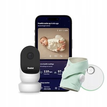 Niania elektroniczna Owlet Dream Sock & Cam 2 Bundle pulsoksymetr miętowy - Owlet