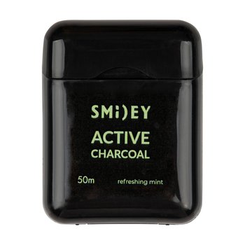 Nić Dentystyczna Active Charcoal Refreshing Mint - Smiley