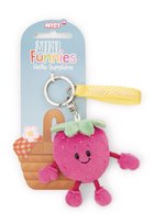 NICI 61807 breloczek truskawka z napisem „Hello Sunshine”, wierny towarzysz do plecaka lub torby, zawieszka do kluczy dla małych i dużych, 7 cm, żółty Nici