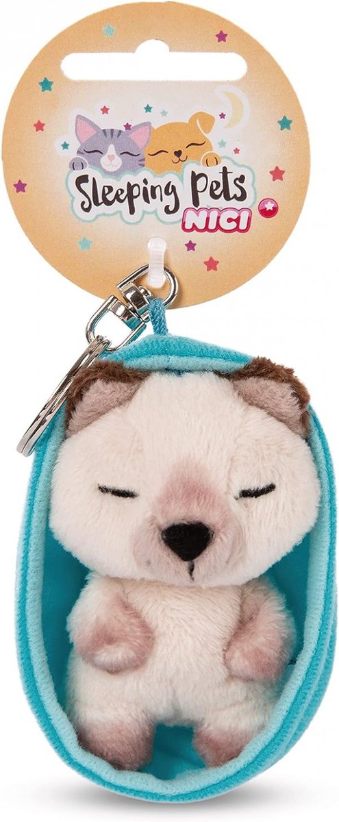 Фото - М'яка іграшка NICI wieszak/brelok na klucze śpiące zwierzątka kot 8 cm Siamese 