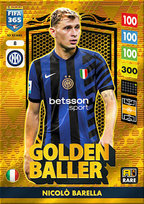 NICOLO BARELLA - FIFA 365 2025 PANINI karta RARE TOP MASTER GOLDEN BALLER 8 Panini