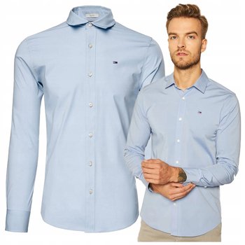 niebieska koszula meska elegancka koszula tommy hilfiger jeans slim TOMMY JEANS niebieski slim fit koszula hilfiger r.L - Tommy Hilfiger
