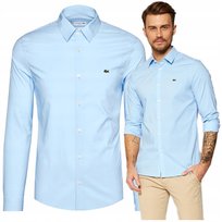 niebieska koszula meska slim fit elegancka koszula lacoste PREMIUM niebieska koszula meska slim fit elegancka koszula lacoste PREMIUM r.M