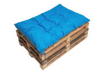 Niebieska poduszka na paletę, 120x50, poduszka na meble ogrodowe z palet, poduszka do ogrodu, poduszka zewnętrzna/ Setgarden - Inny producent