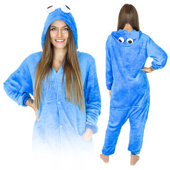 Niebieski Elmo Kigurumi Onesie Dres Piżama Kombinezon M - Zolta