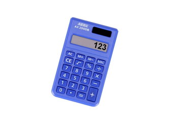 Niebieski kalkulator do tablicy manipulacyjnej. - Zabawki Sensoryczne