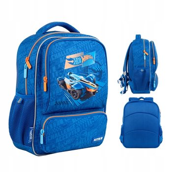 Niebieski plecak do przedszkola z paskiem piersiowym dla chłopców HOT WHEELS Kite - KITE