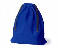 NIEBIESKI WORECZEK BAWEŁNIANY 15x20cm na DROBIAZGI KOSMETYKI BIŻUTERIĘ 145g Allbag