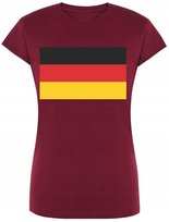 Niemcy Flaga Damski T-shirt Modny Nadruk Rozm.XXL