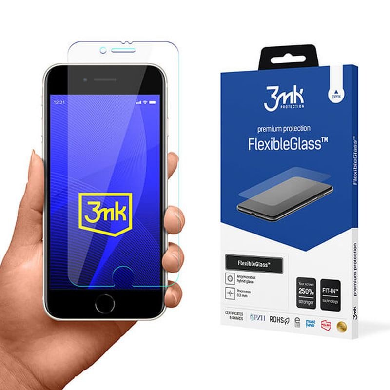 Nietłukące szkło hybrydowe do Apple iPhone 7 - 3mk FlexibleGlass