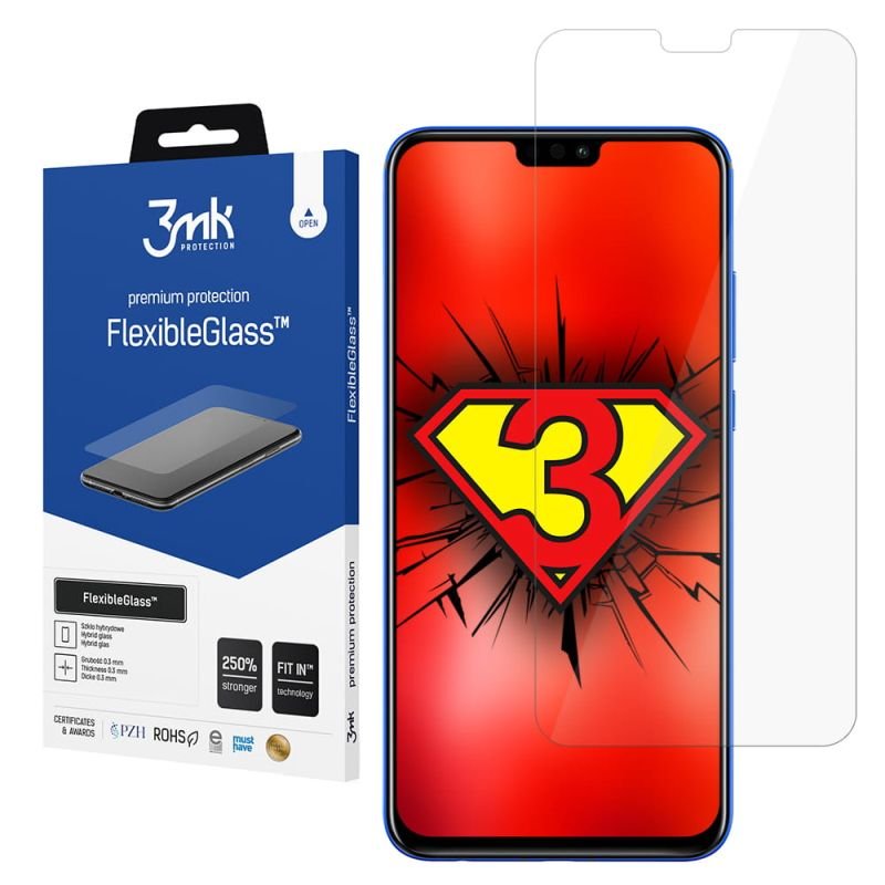 Nietłukące szkło hybrydowe do Honor 8x - 3mk FlexibleGlass