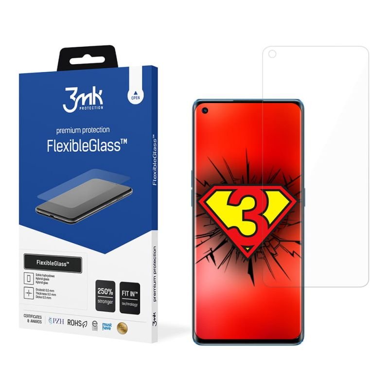 Nietłukące szkło hybrydowe do Oppo Reno 6 5G - 3mk FlexibleGlass