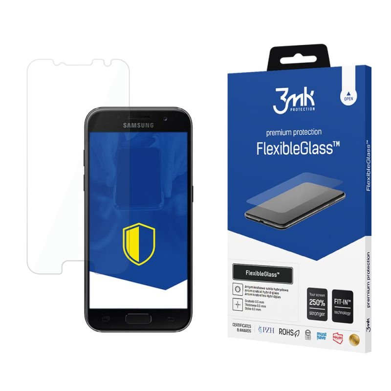 Nietłukące szkło hybrydowe do Samsung Galaxy A3 2017 - 3mk FlexibleGlass