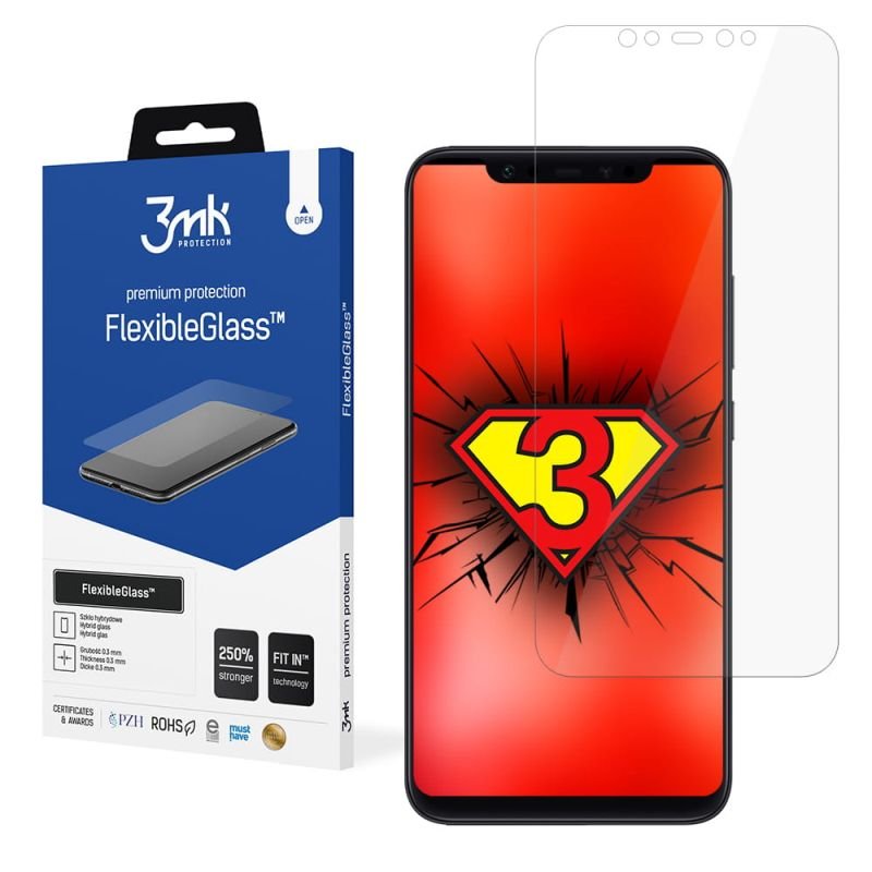 Nietłukące szkło hybrydowe do Xiaomi Mi8 Global - 3mk FlexibleGlass