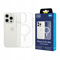 Nieżółknące etui MagSafe na tył do iPhone 15 Pro Max 3mk EverClear Mag Case