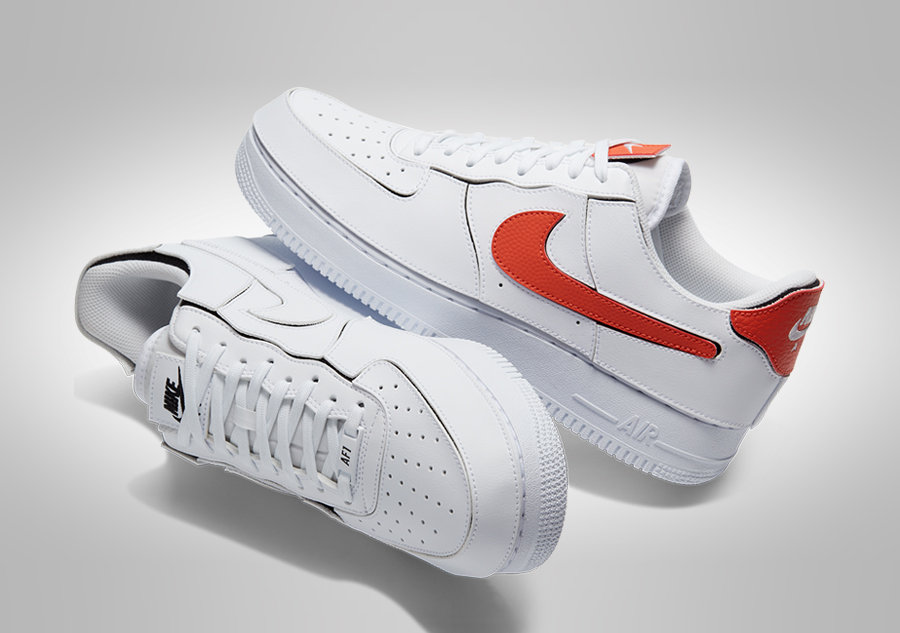 Air force 1 outlet bialo czerwone