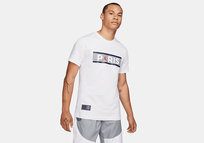 Nike Air Jordan Psg Wordmark Tee Birch Heather Jordan