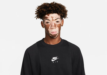 Nike Air Nsw Brushed-Back Fleece Crew Black - Nike