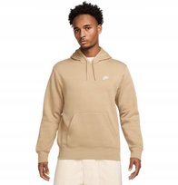 Nike Beżowa Bluza z Kapturem z Bawełny z Kangurką XL Kwa Nike