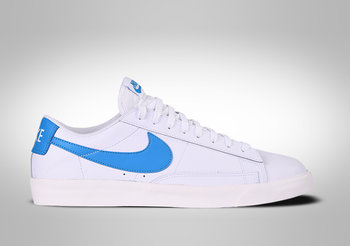 Nike Blazer Low Leather White Blue Swoosh - Nike