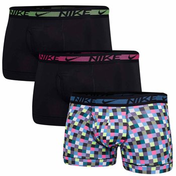 Nike Bokserki Męskie 3 Pary Trunk 3Pk Czarny/Wielokolorowe 000Pke1152 Ztq M - Nike