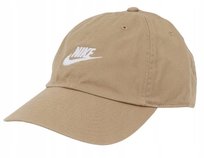 NIKE - CZAPKA Z DASZKIEM - FB5368-297 beżowa czapka z logo Nike