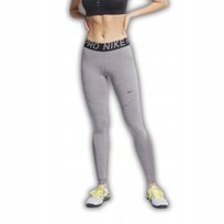 NIKE LEGGINSY DAMSKIE PRO TIGHT DRI-FIT TRENINGOWE SZARE CZARNE ROZMIAR M Nike