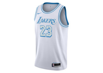 Nike Nba Los Angeles Lakers Lebron James City Edition Swingman Jersey White - Nike