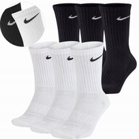 Nike Oryginalne Skarpety Skarpetki Wysokie 42-46 6 Par Białe I Czarne