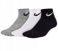 Nike skarpetki 3-PAK 3 kolory Cotton Cushion Quarter SX4722-967 r. 38-42