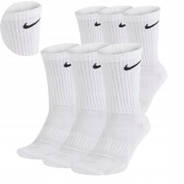 Nike skarpety wysokie białe Everyday Cushion Crew DRI-FIT SX766 41-44 6 par