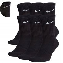 Nike skarpety wysokie czarne Everyday Cushion Crew DRIFIT SX766 41-44 6 par