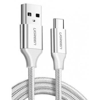 Niklowany kabel USB-C QC3.0 UGREEN 2m z aluminiową wtyczką biały - uGreen