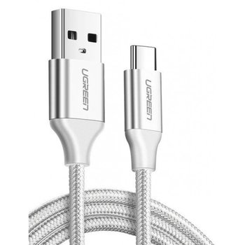 Niklowany kabel USB-C UGREEN, QC 3.0, 0.5m, biały - uGreen