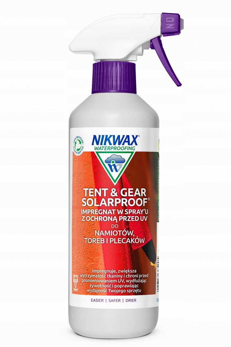 Nikwax Tent & Gear SolarProof 500ml – Impregnat UV do namiotów i plecaków